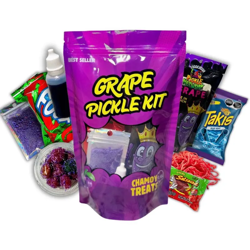 Grape Pickle Kit - Trending Sweet Takis Candy Snack Grape Pickle Kit - Trending Sweet Takis Candy Snack