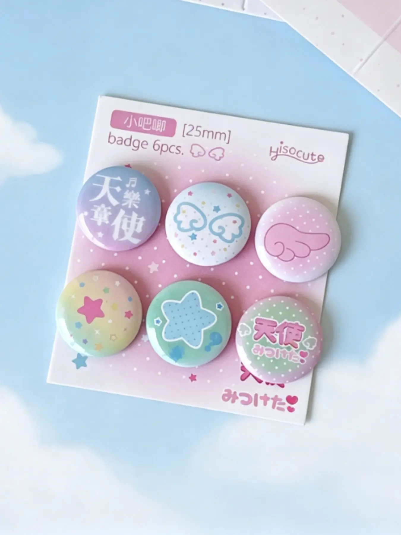 6 Pcs Cute Kawaii Mini Badge Set, 25mm Round Cartoon Pins, Lapel Pins, Alloy Brooch Pin, Fashion Accessories for Backpacks and Clothes, Stylish Decorative Brooches