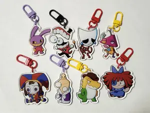 The Amazing Digital Circus Acrylic Keychain: Jax, Zooble, Canie, Gangle, Pomni, Kinger, Ragatha, Gummigoo TADC Double-Sided Keychain