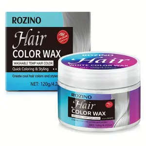 【Ten pack at a better price】ROZINO Hair Color Wax White - 120g Washable Temp Hair Color for Easy Application & Versatile Use