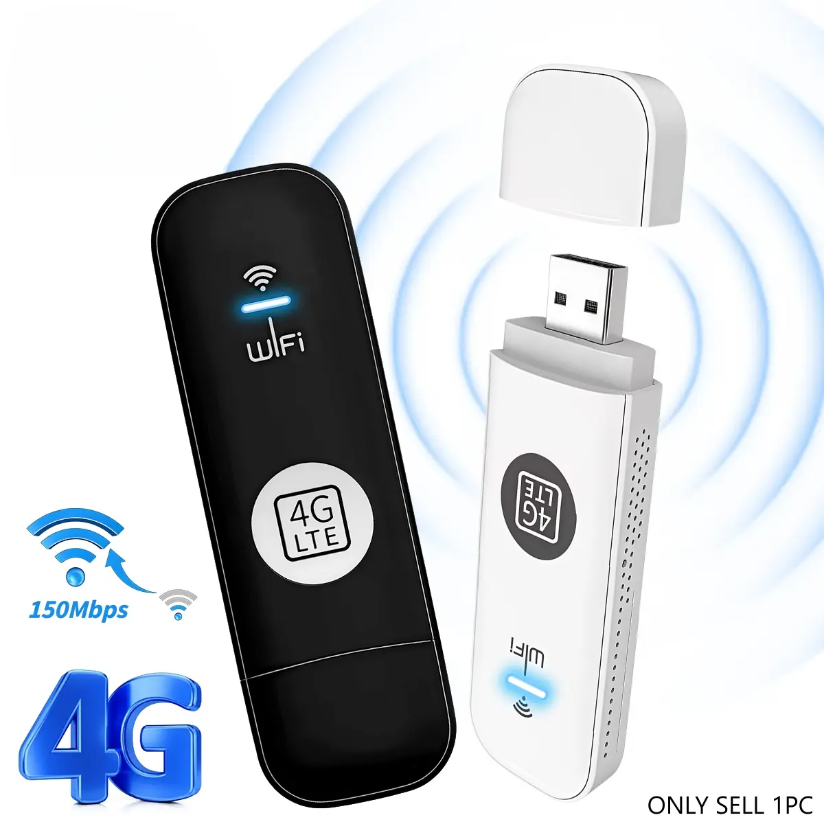 Portable 4G Mobile WiFi Hotspot, Mobile Hotspot with Cat4 Chip, Connect Up to 10 Devices, Fast Speed & Stable Signal, Easy Setup for Travel & Outdoor Use