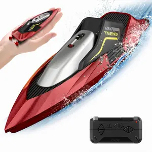 High-Speed Self-Righting RC Boat, 20+ MPH Fast Remote Control Boat for Pool Lake Pond, 2.4GHz Racing Boat with Capsize Recovery, Low Battery Alarm, Rechargeable Battery, Gift for Kids Teens Adults