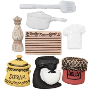 In the Kitchen Baking Cooking Themed Buttons