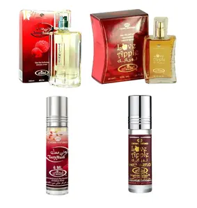 (4pc Bundle Pack) Tooty Musk 6ml & 50ml + Love Apple 6ml & 50ml Perfume Spray EDP by Al-Rehab
