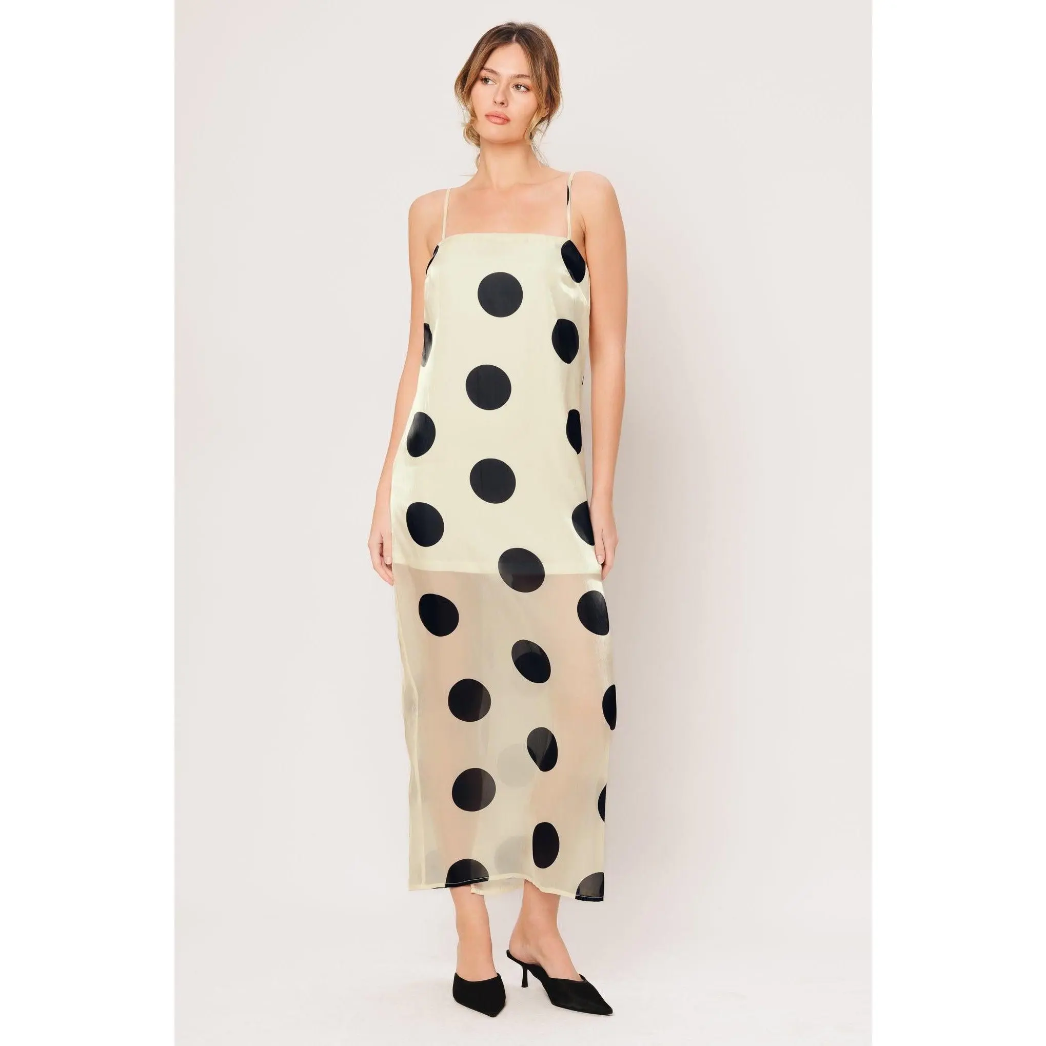 AVANT DOT WOVEN MIDI DRESS