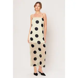 AVANT DOT WOVEN MIDI DRESS