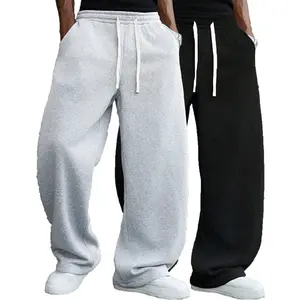 Men’s Solid Fashion Sweatpants, Versatile Year Round Wear, Ideal for Autumn and Winter, Wide Leg Straight Leg Casual Street Dance Pants, Comfortable Winter Home Pants, Plus Size Casual Sports Pants with Rivet Design, Fashionable and Versatile Durable Unis