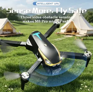 Aerial Drone M8 Pro 2026 - GPS Positioning, 4K UHD EISCamera, 5G WiFi FPV, Brushless Motors, Optical Flow Hover,Intelligent Obstacle Avoidance, Auto Return, 360° Stunt Roll,Two Batteries