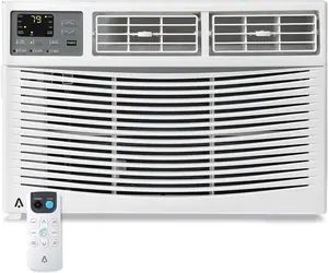 8000BTU Smart White Window AC Unit, 110-115V Energy Efficient Air Conditioner with Remote Control, Dehumidification, Quiet Operation for 350 Sq Ft