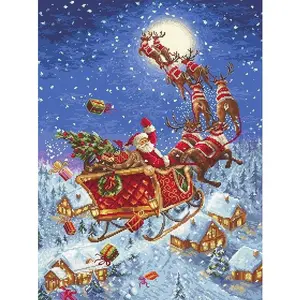 Counted Cross Stitch Kit The reindeers on their way! Leti958
