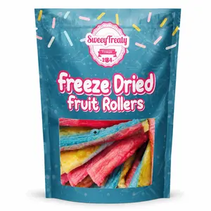 Freeze dried fruit rollups freeze dried candy freeze dried sample pack freeze 4 roll  dried variety Snack Natural fun viral freeze  dried freeze dried candy Sour Strawberries Edible Dietary Gummies