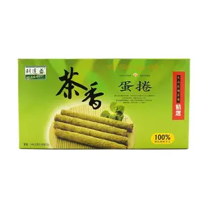 LIDASHENG Taiwanese Matcha Tea Egg Rolls 144g - Authentic Snack with Rich Flavor