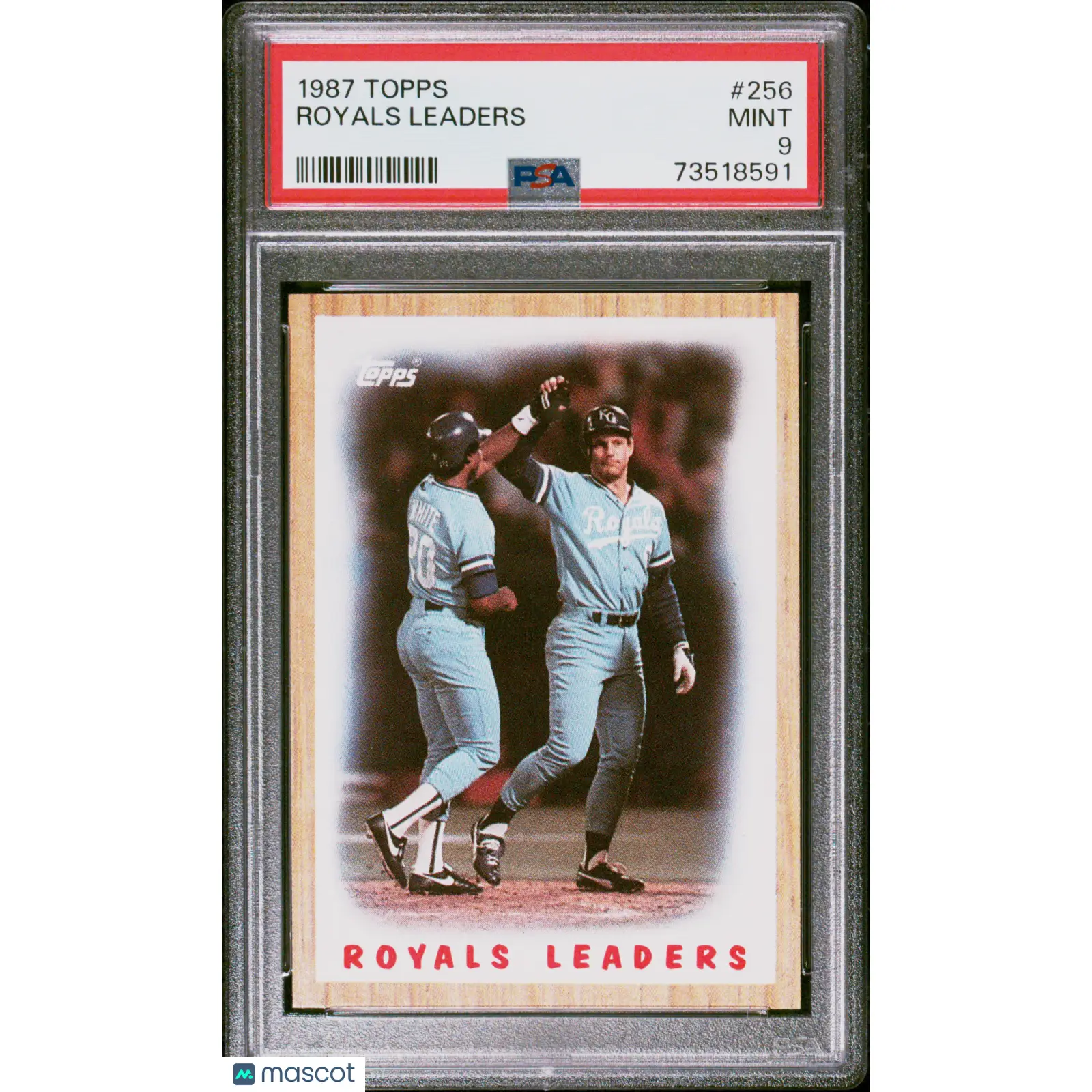 Royals Leaders PSA 1987 Topps Baseball #256 9 73518591