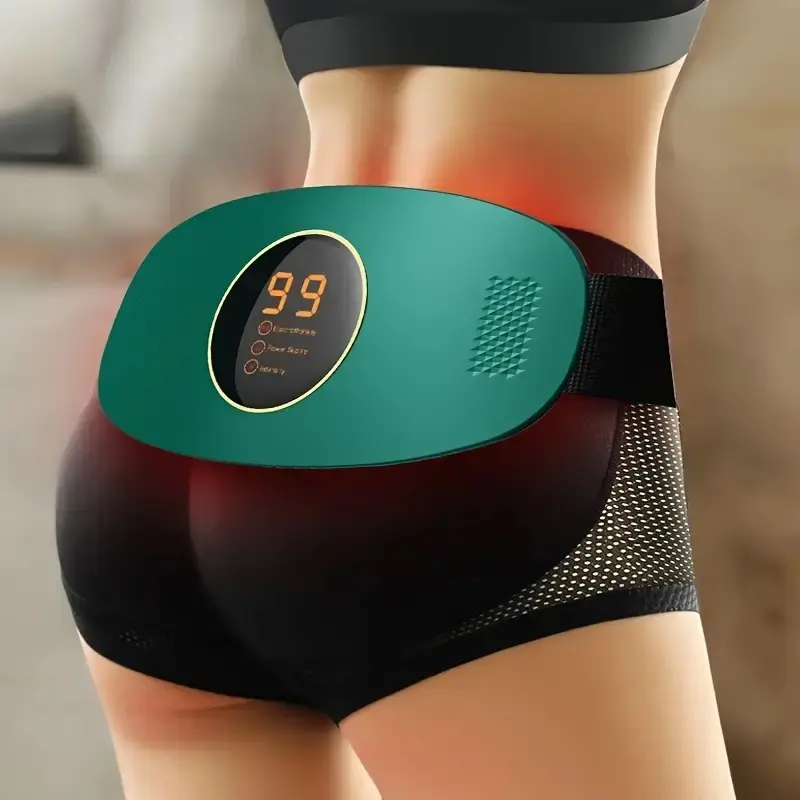 Portable Massage Belt, Rechargeable Automatic Massager, Adjustable Modes Waist & Hip Massager, Suitable for Abdomen & Legs, Portable Pain Relief