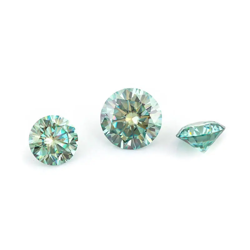 1ct 6.5mm Round Colored Synthetic Moissanite Loose Stone, 1-Count Fashion Unisex Adults' Daily Jewelry Accessories Artificial Gemstone, 1 Carat