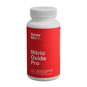 SwissRX Nitric Oxide Pro - 24-Hour Support with Noxa24 Blend for Enhanced Blood Flow & Faster Recovery - 60 Capsules