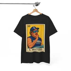 [Sale up to 30%] + [FREE SHIP] Dodgers Kike El Paletero Loteria Tee Shirt - Unisex Cotton Casual Fit