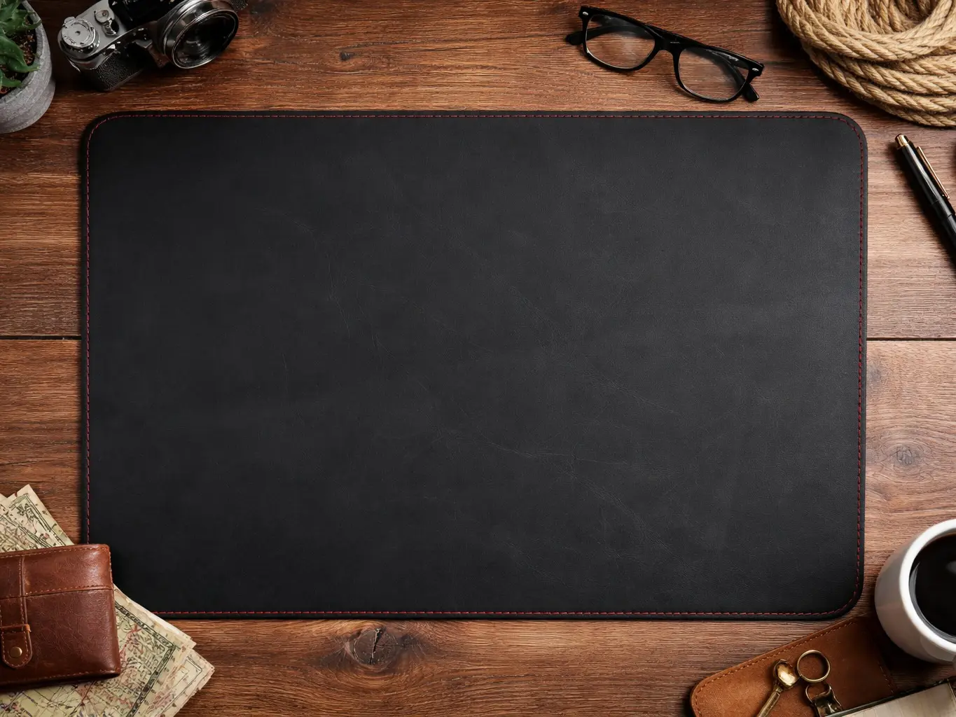 Genuine Crazy Horse Leather Mouse Pad – Premium Desk Mat for Office & Gaming, Smooth Tracking & Non-Slip Design