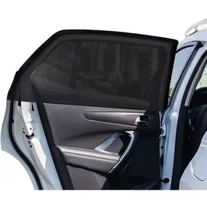 2Pack Large Size Super Elastic 42" to 53" Car Window Sunshades, for Large SUV, Pickup, Truck, Minivan, Breathable Mesh Window Screen, Side Window Screen for Car Camping