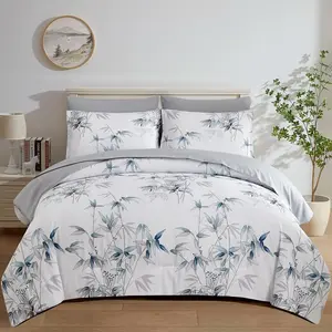 Comforter Set  Size - 7 count Bed in a Bag, Bedding Set, Soft Lightweight Microfiber White Comforter Sets with Sheets and Pillows (White,)