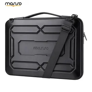 MOSISO 15.6” Hard Shell Laptop Sleeve Case, Shockproof Waterproof EVA Laptop Bag with Shoulder Strap & Handle for MacBook HP Dell