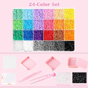 bead  craft Mini Perler Bead Set with 2.6mm Beads 96 Vibrant Colors Includes Starter Kit Perfect Christmas Gift for Bead Enthusiasts