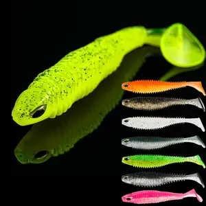 8pcs Soft Plastic Fishing Lures, Fishing Lure Set, Topwater Lure, Fish Shaped Lure, 3.15in 4.5g Paddle Tail Swimbaits, 3D Eyes, Realistic Soft Baits for Bass, Pike & Predator Fish