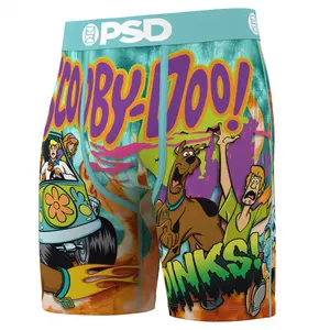 PSD Mens Scooby-Doo Heat Boxer Brief - Standard Length 7 Inch Inseam, Soft and Breathable Poly Blend Fabric