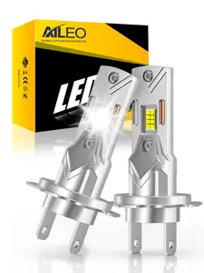 AILEO 2Pcs 80W 20000LM LED Lights H7 LED 6000K Headlight Bulb Led Headlamps Bulbs Mini Size Design Wireless For Car Lamp CSP 7035 Chip Car Headlights