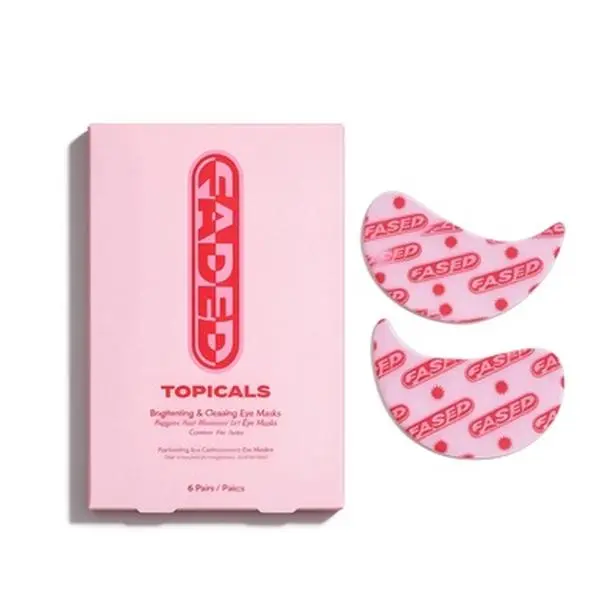 Topicals Vegan Faded Under Eye Masks, With Kojic Acid, Caffeine & Arbutin, Visibly Brighten & Refresh Under Eye Area