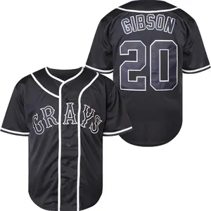 Summervibes Men's Josh Gibson #20 Homestead Grays Jersey - Authentic Negro National League Baseball Shirt, Breathable & Moisture-Wicking Polyester, V-Neck, Short Sleeve, Details, Button Closure, Casual Sportswear Christmas gifts