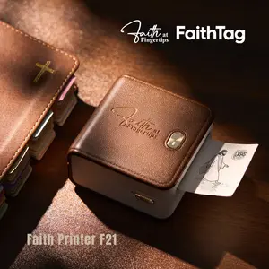 FaithTag F21 Bible Printer,Scripture Portable Bluetooth Printer, Create Custom Verse Prints with Notes, Icons & Decorative Borders, Inkless & Compact, Ideal for Journaling, Faith Reflection & Meaningful Gifting