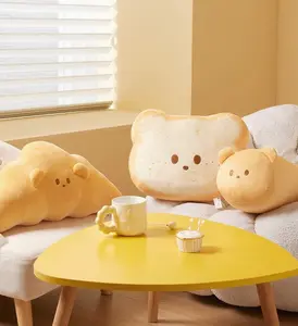 【Gift for Mom】 MINISO Toast Plush Pillow – Ultra-Soft Cute Cushion for Bedroom Headboard, Office Naps & Living Room Sofa | Adorable Plush Toy Perfect as Thoughtful Gifts or Cozy Daily Companion for Her
