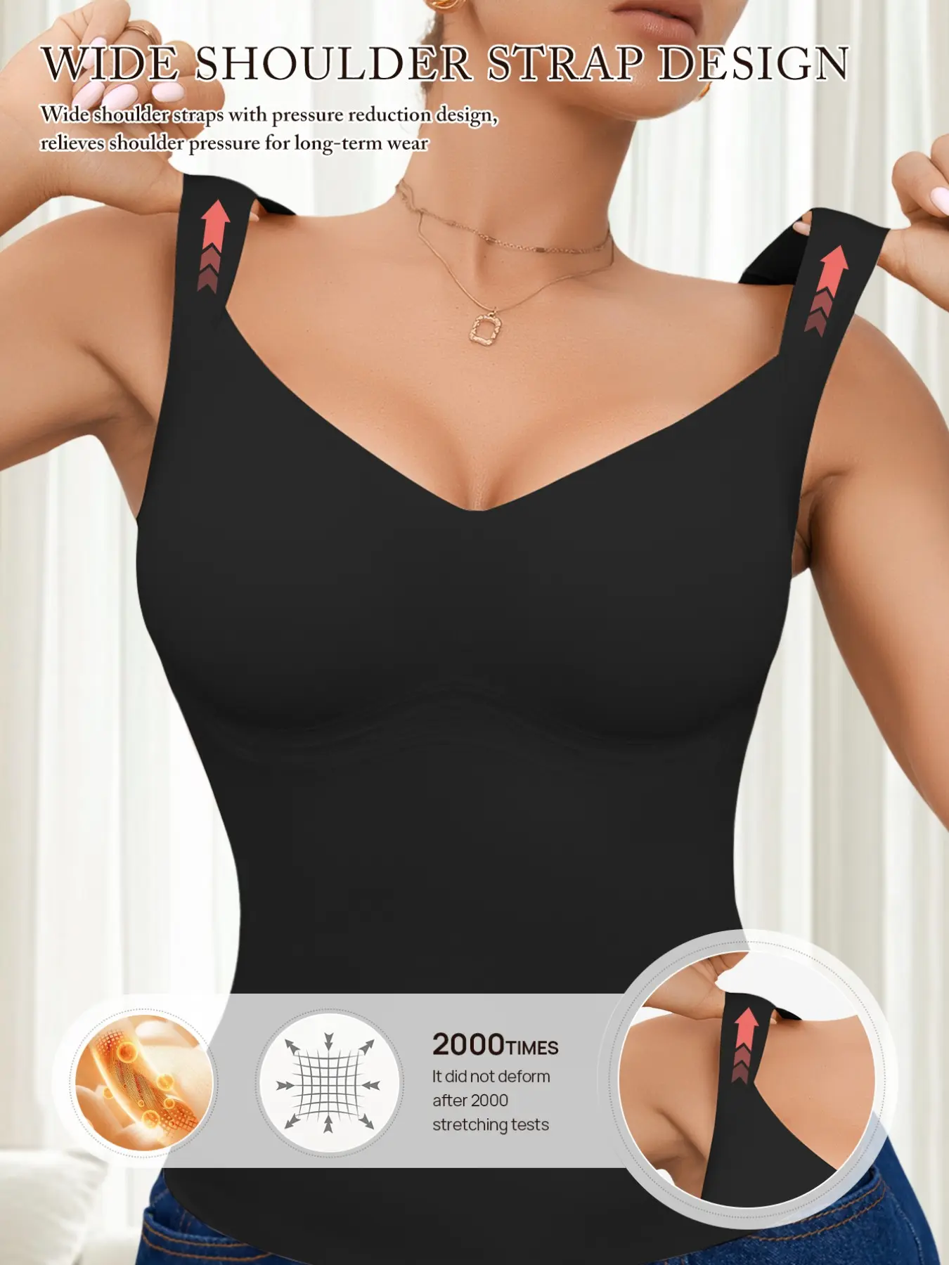 Women's Seamless Body Shaper Top, Ruched Tummy Control Waist Cinching Abdomen Slimming Shirt with Molded Cups, Simple Vest for Outer Wear Shaping Tops