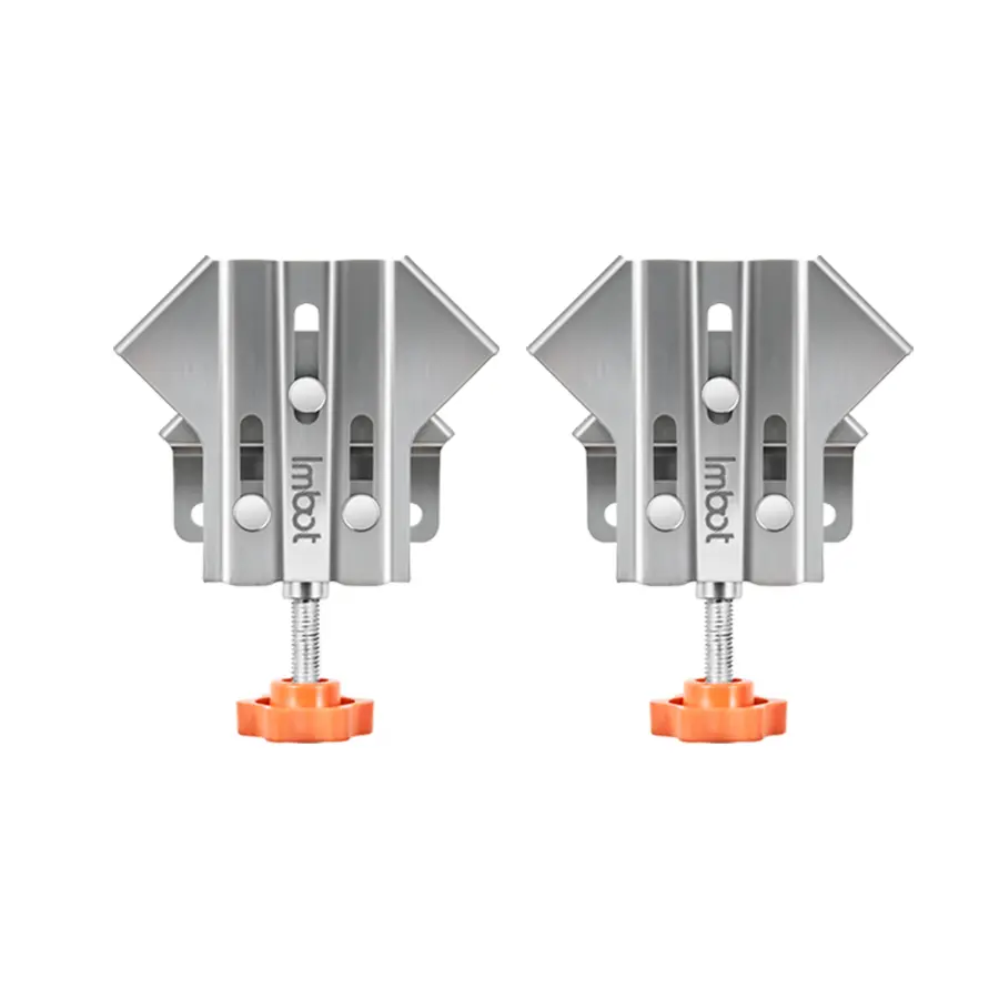 IMBOT Right Angle Clamp，2pcs Stainless Steel 90 Degree Right Angle Clamp with Adjustable Swing Jaw，corner clamps for woodworking，For Welding, Framing and DIY Woodworking
