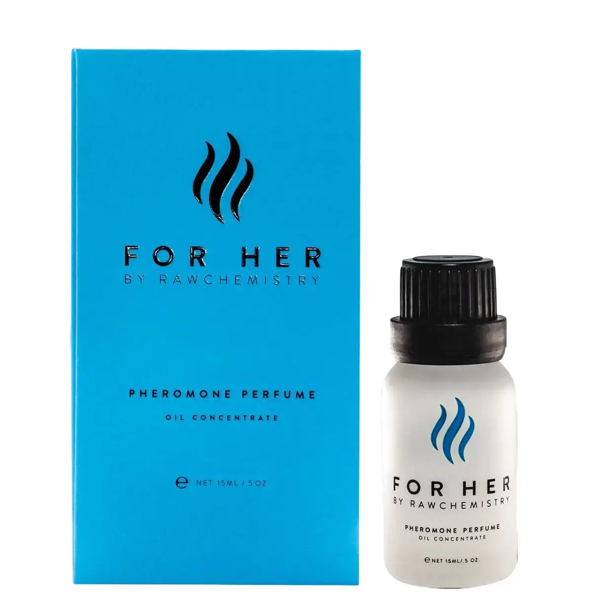RawChemistry For Her Pheromone Infused Perfume Oil for Women | Alcohol-Free Concentrated Perfume Oil | Long Lasting Luxury Women's Fragrance | Signature Pheromone-Infused Blend | 15ml / 0.5oz | Made in USA