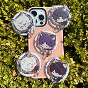 Chibi Love and Deepspace Magnetic Adhesive Phone Grip Cat Caretaker Kitty Rafayel Xavier Zayne Sylus Caleb, Gift for Her, for Him