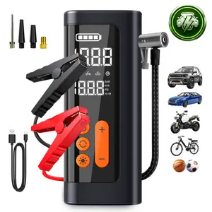Portable Car Jump Starter with Air Compressor Car Battery Booster,Tire Inflator Pump,USB Power Bank,LED Flashlight for SUV Truck Motorcycle,FathersDayGift