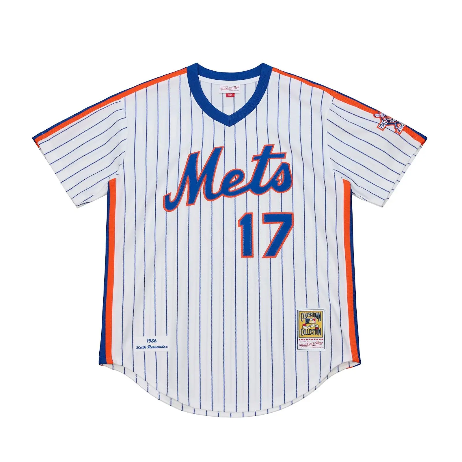 Keith Hernandez New York Mets 1986 White Authentic Jersey MLB Throwback Baseball Cooperstown Fan Gear Mitchell & Ness