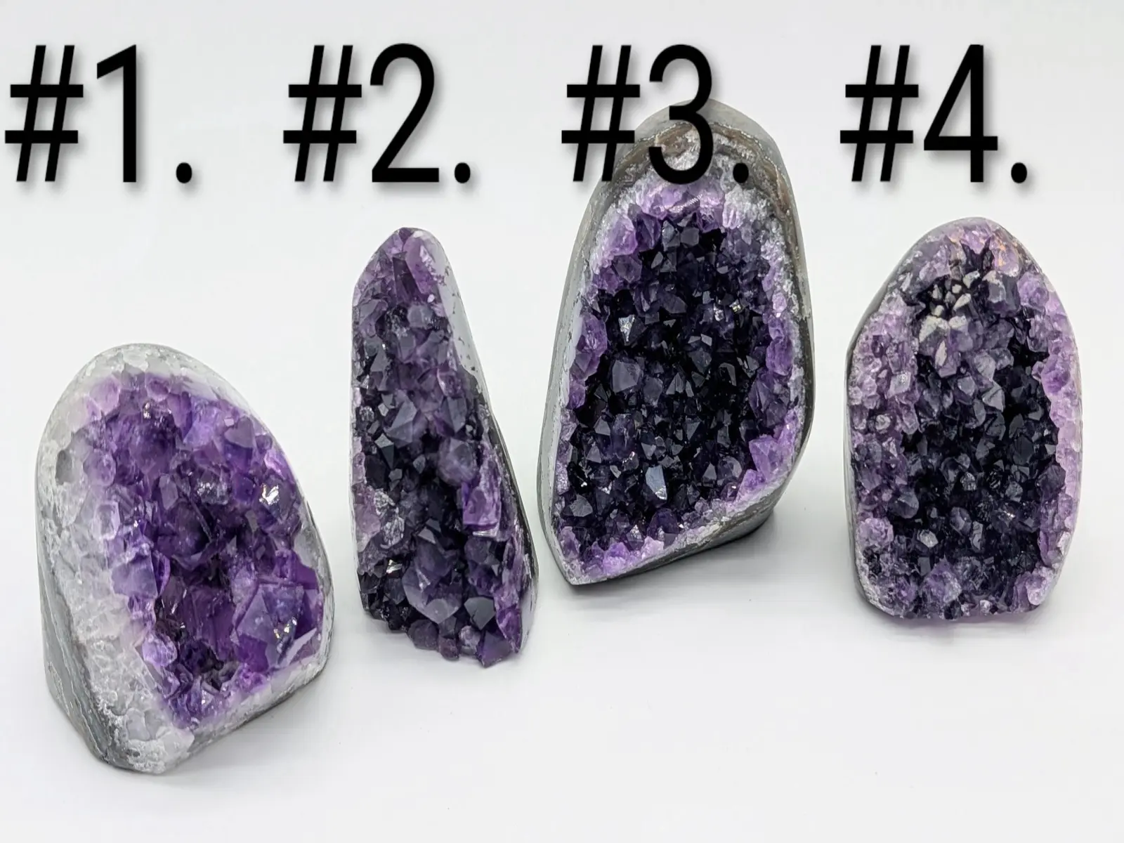 Deep Purple Amethyst Clusters with a Cut Base