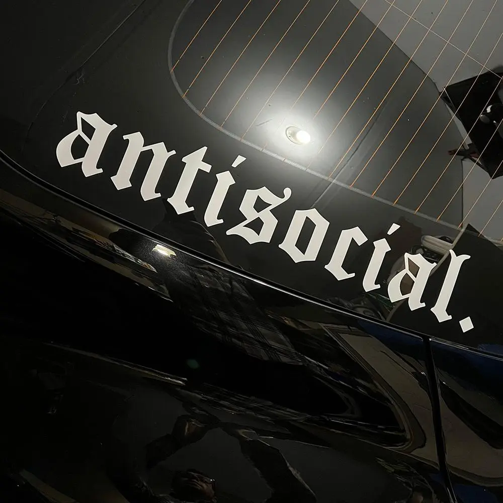 2026 New Car Styling Antisocial Decals Windshield Banner Bumper Tuning Decor Vinyl Stickers Accessories For your Cars