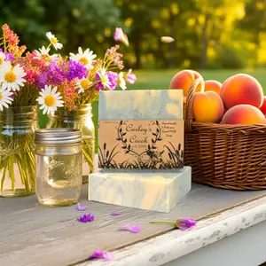 🍃 Back Porch Breeze | Goat Milk Soap Bar | Handmade Natural Skincare | Warm Fruit & Floral | Curley’s Creek