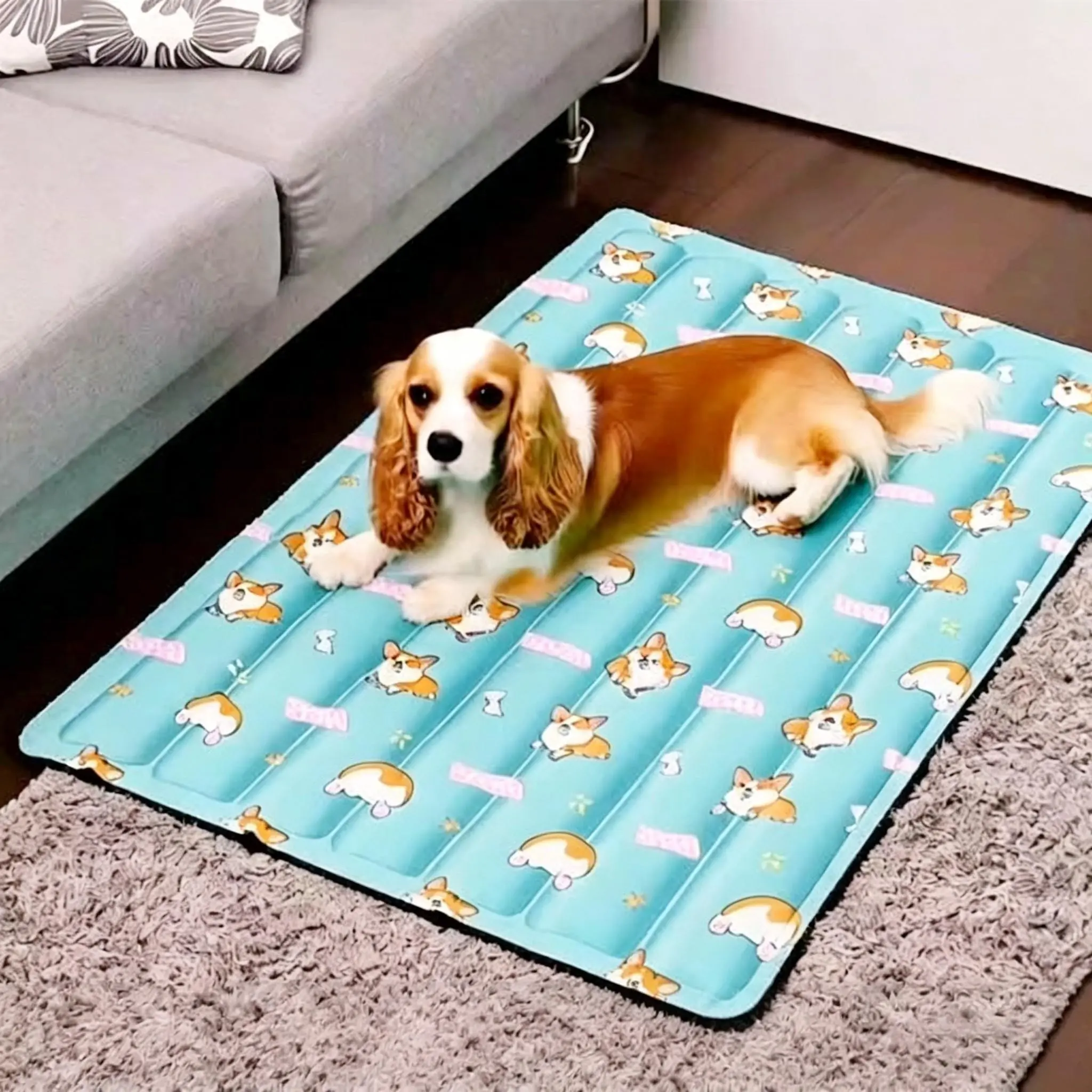 Ice Gel Pad Summer Cooling Mat for Dogs and Cats, Home Waterproof Sleeping Pad, Cool Sitting Pad, Heat-Reducing Cushion