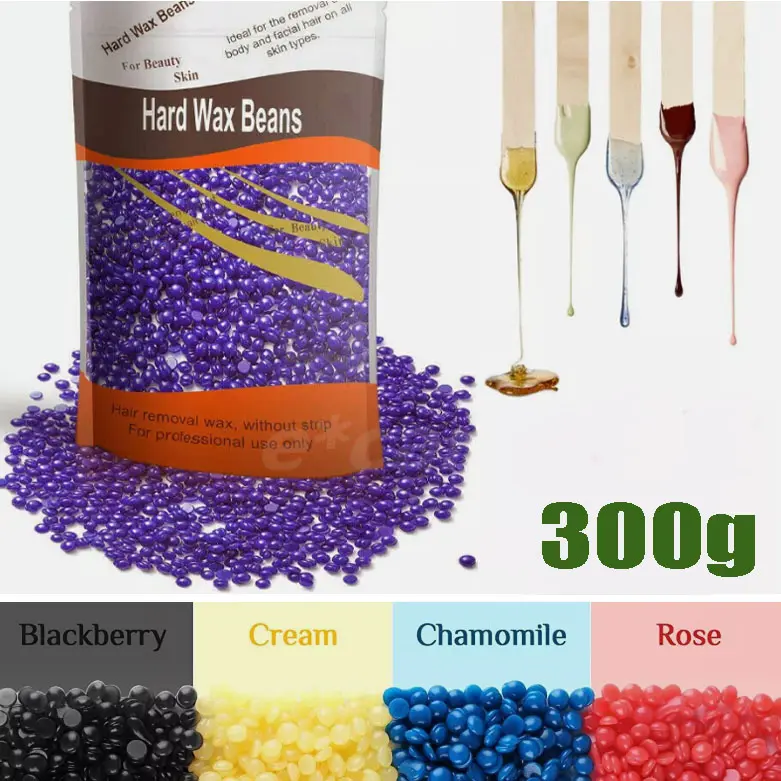 Solid Hair Removal Wax Beads with Pure Aloe Vera for Sensitive Skin, Facial Hair Remover, Brazilian Waxing Use, 300g, Brazilian Waxing Wax