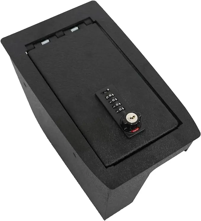 Center Console Safe Vault - KEREN Console Gun Safe Box Compatible with Ford Escape 2020-2024, 4 Digit Combination Lock with Key