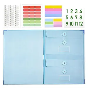 Accordion File Organizer Manila Pocket Document Folder for Passports, Birth Certificates & Important Papers, Office & Home Storage