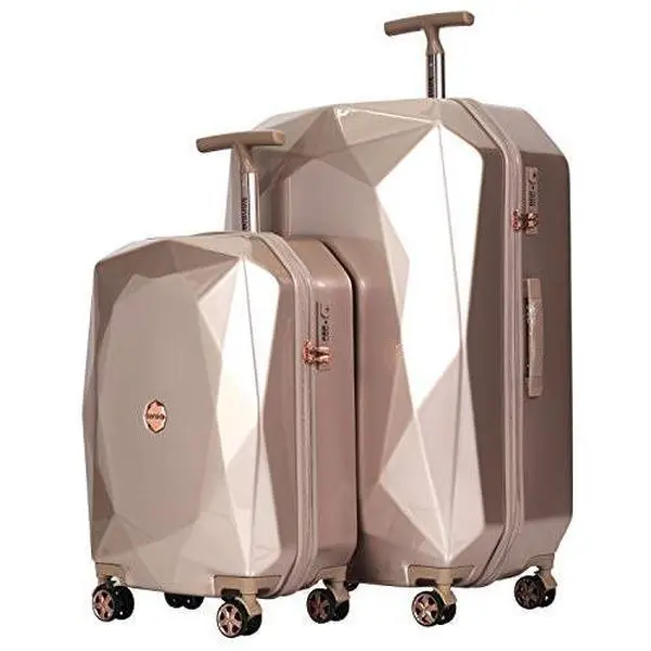 kensie Women's 3D Gemstone TSA Lock Hardside Spinner Luggage