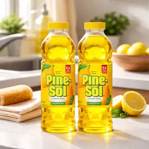 Pine-Sol Multi-Surface Floor Cleaner, Lemon Fresh, 24 Fluid Ounces (5 -PACK)