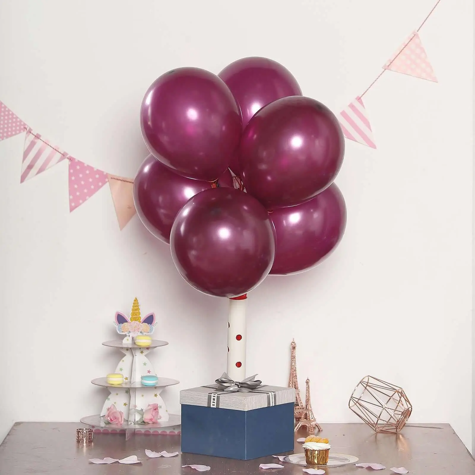 12-Inch Shiny Pearl Eggplant Latex Balloons, 25-Pack (Helium/Air Inflatable) - Festive Party Supplies for Decor, Baby Shower, Birthday (Choking Hazard Note), Party Decor, Balloon Decor