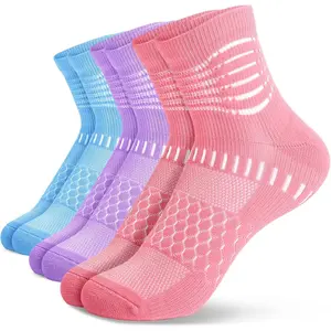 Ankle Compression Socks for Women Men Coolmax Moisture Wicking Socks Plantar Fasciitis Relief 3/5 Pairs